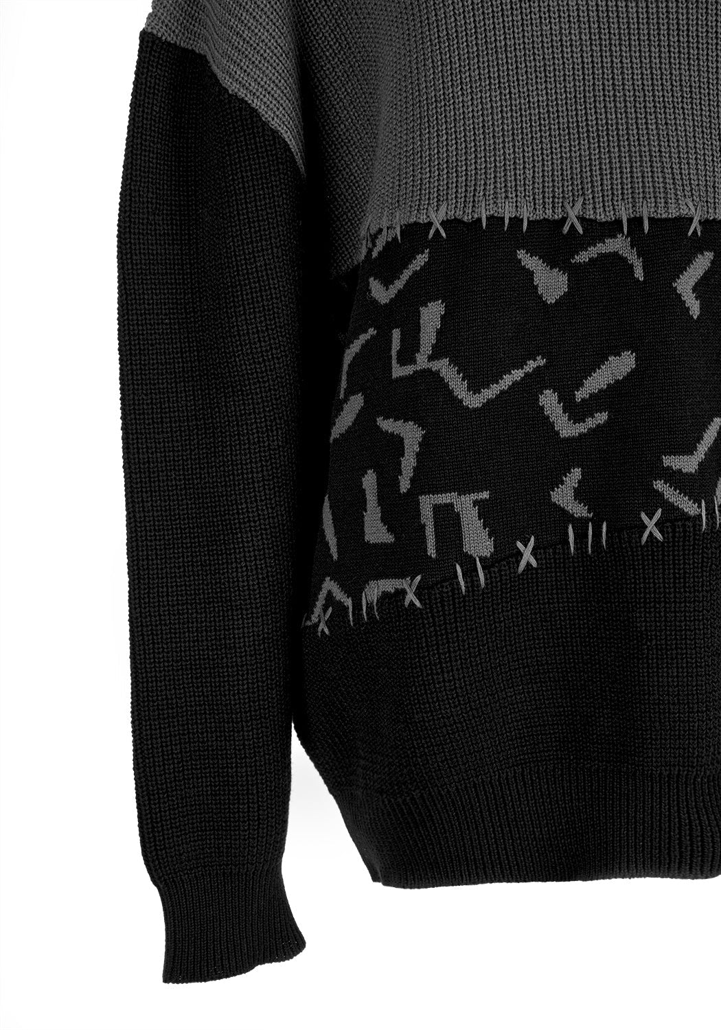 Abstract Longline Sweater - Image 7