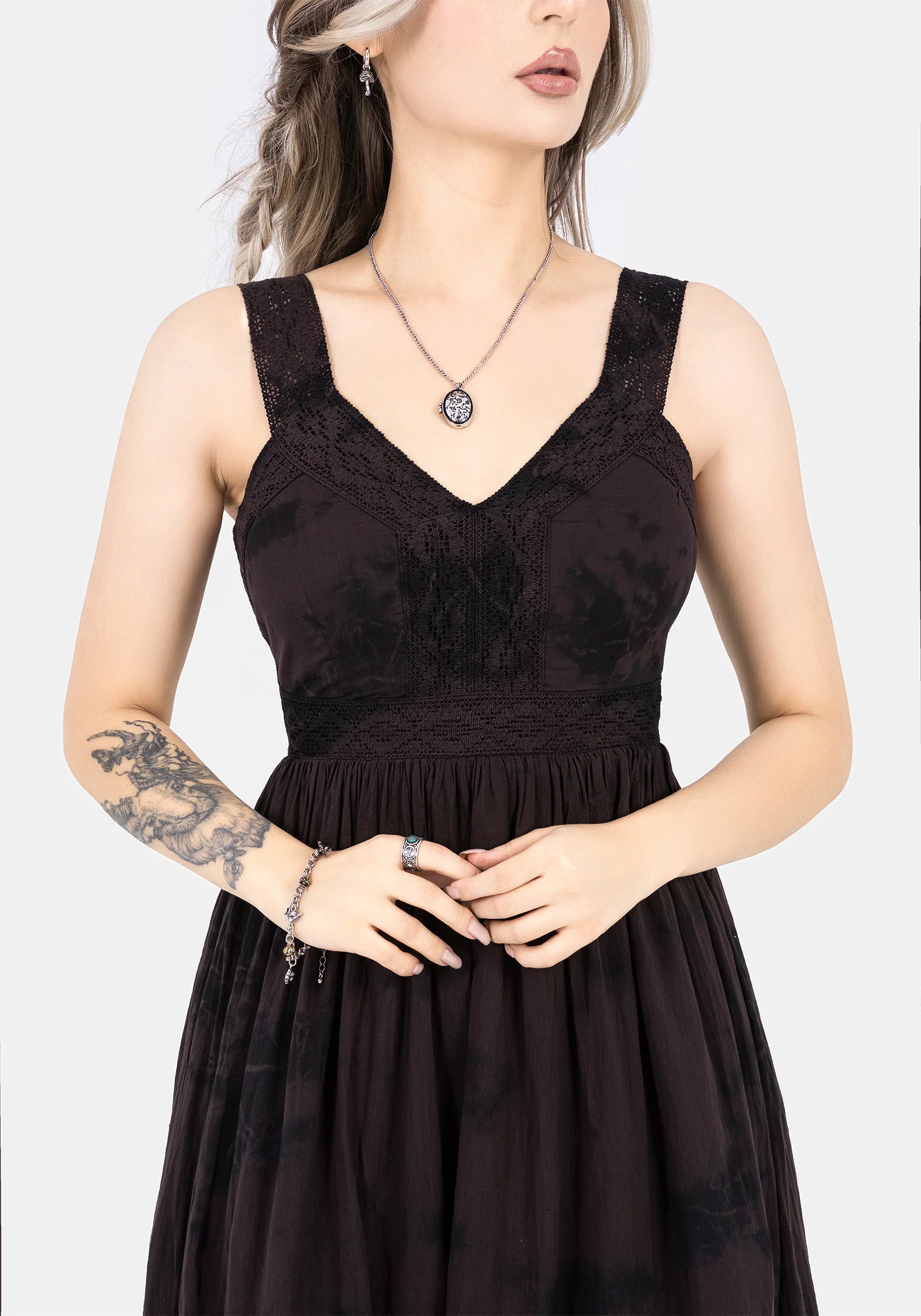 Burnout Tie Die Cotton Midaxi Dress - Image 5