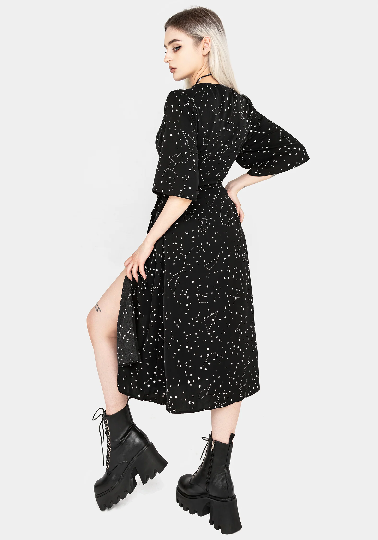 Celestial Midi Kimono Dress - Image 3