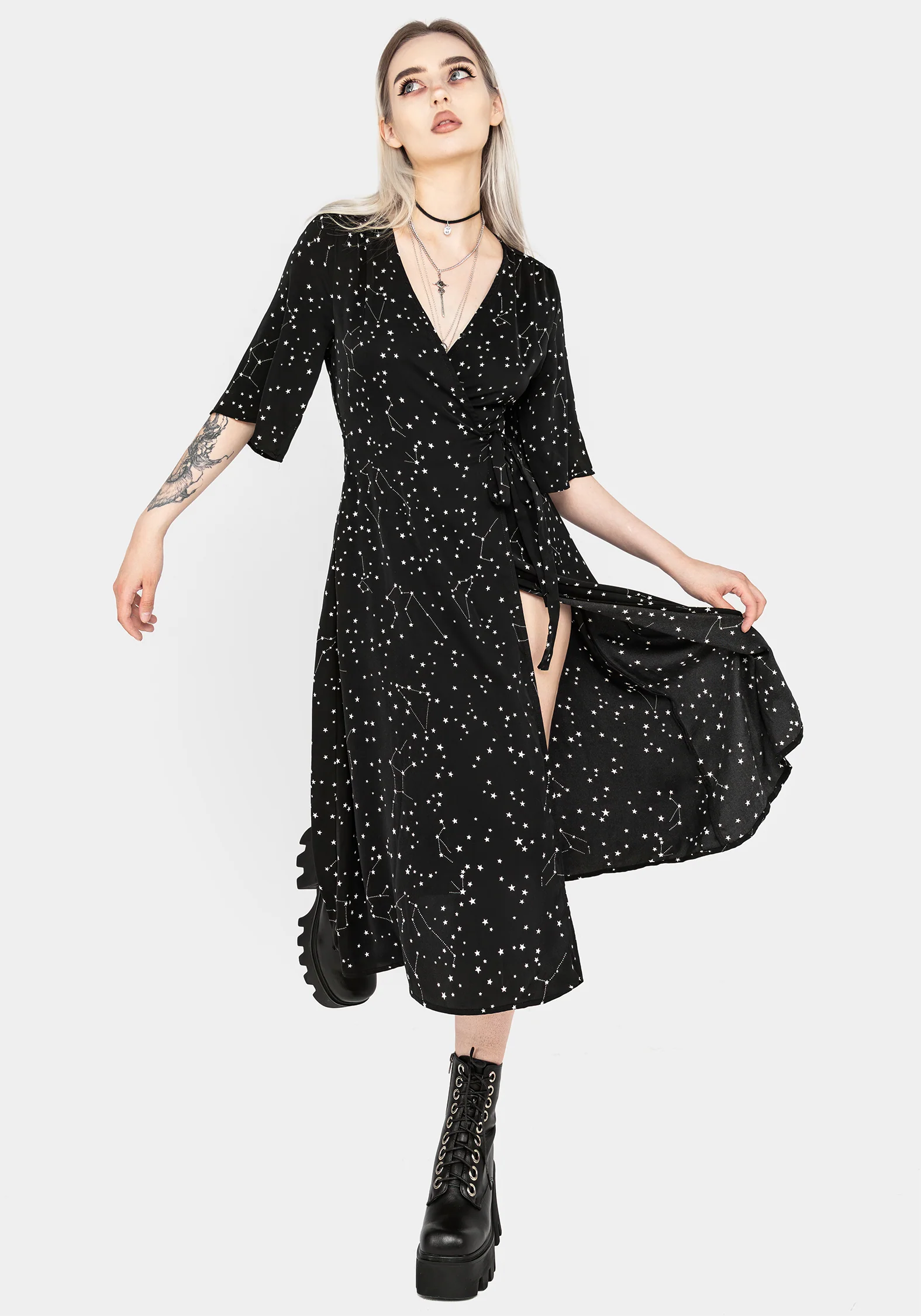Celestial Midi Kimono Dress - Image 4