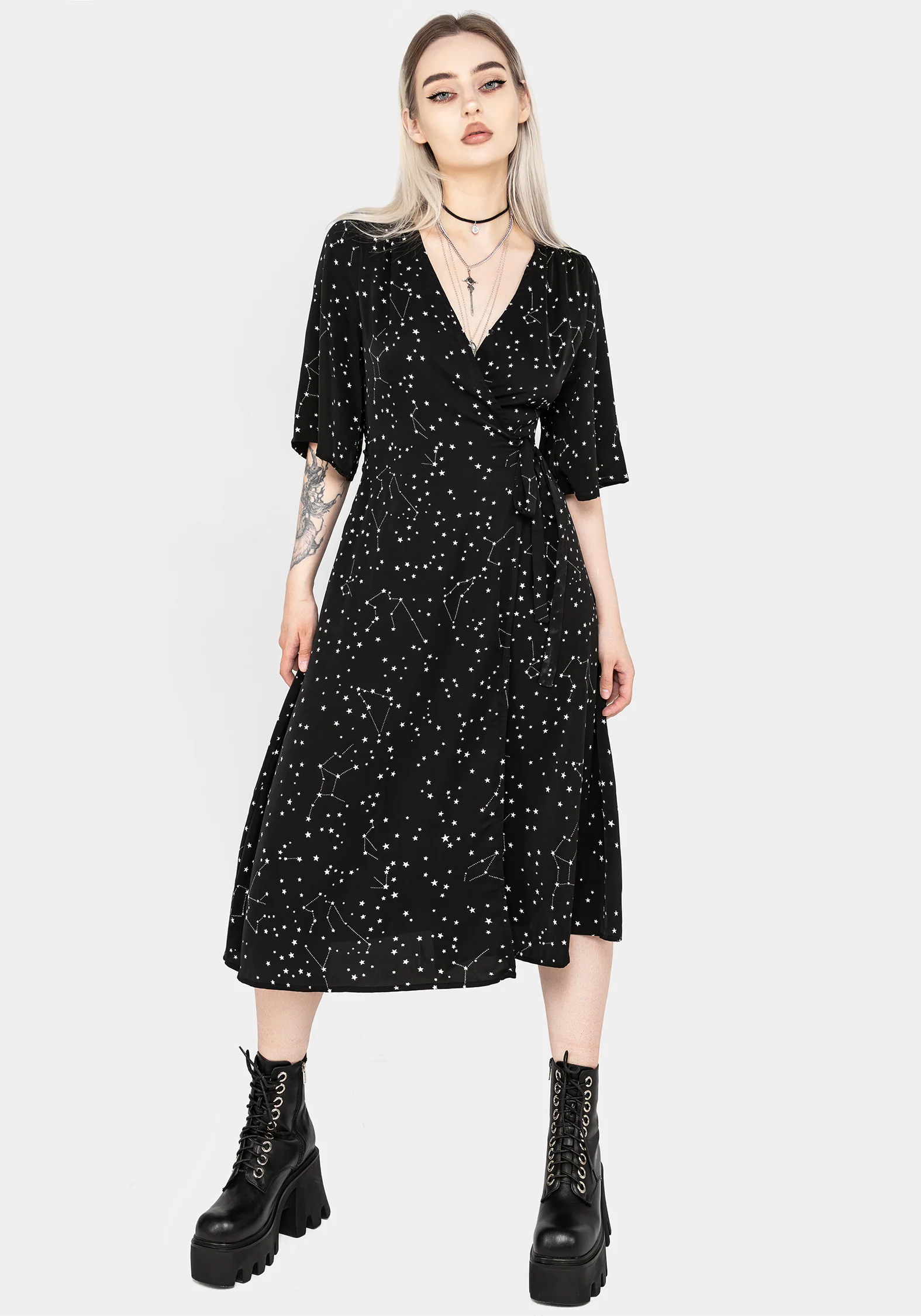 Celestial Midi Kimono Dress - Image 7