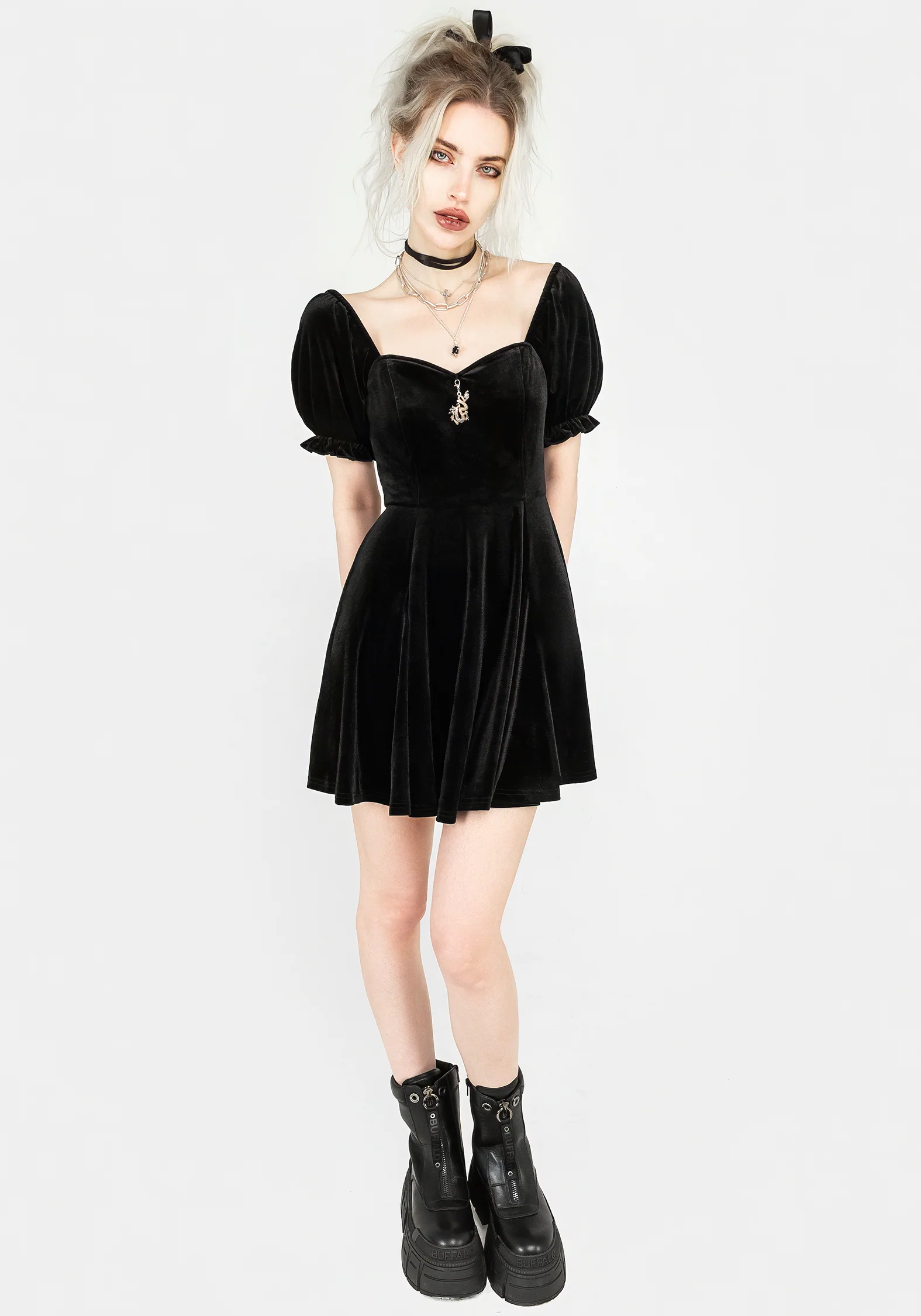 Drakon Velour Corset Mini Dress - Image 5
