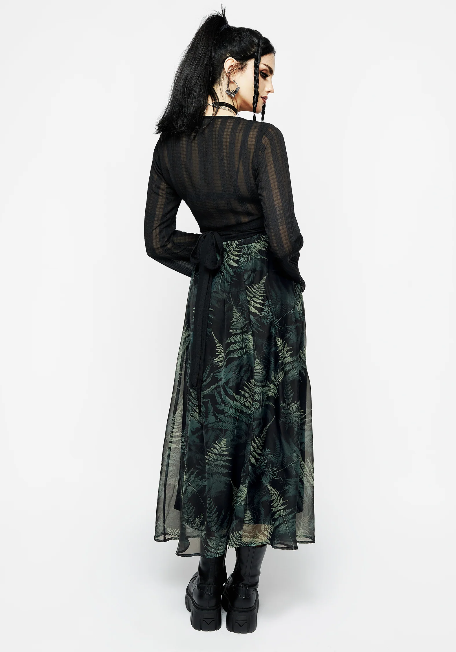 Fernery Chiffon Midaxi Skirt - Image 3