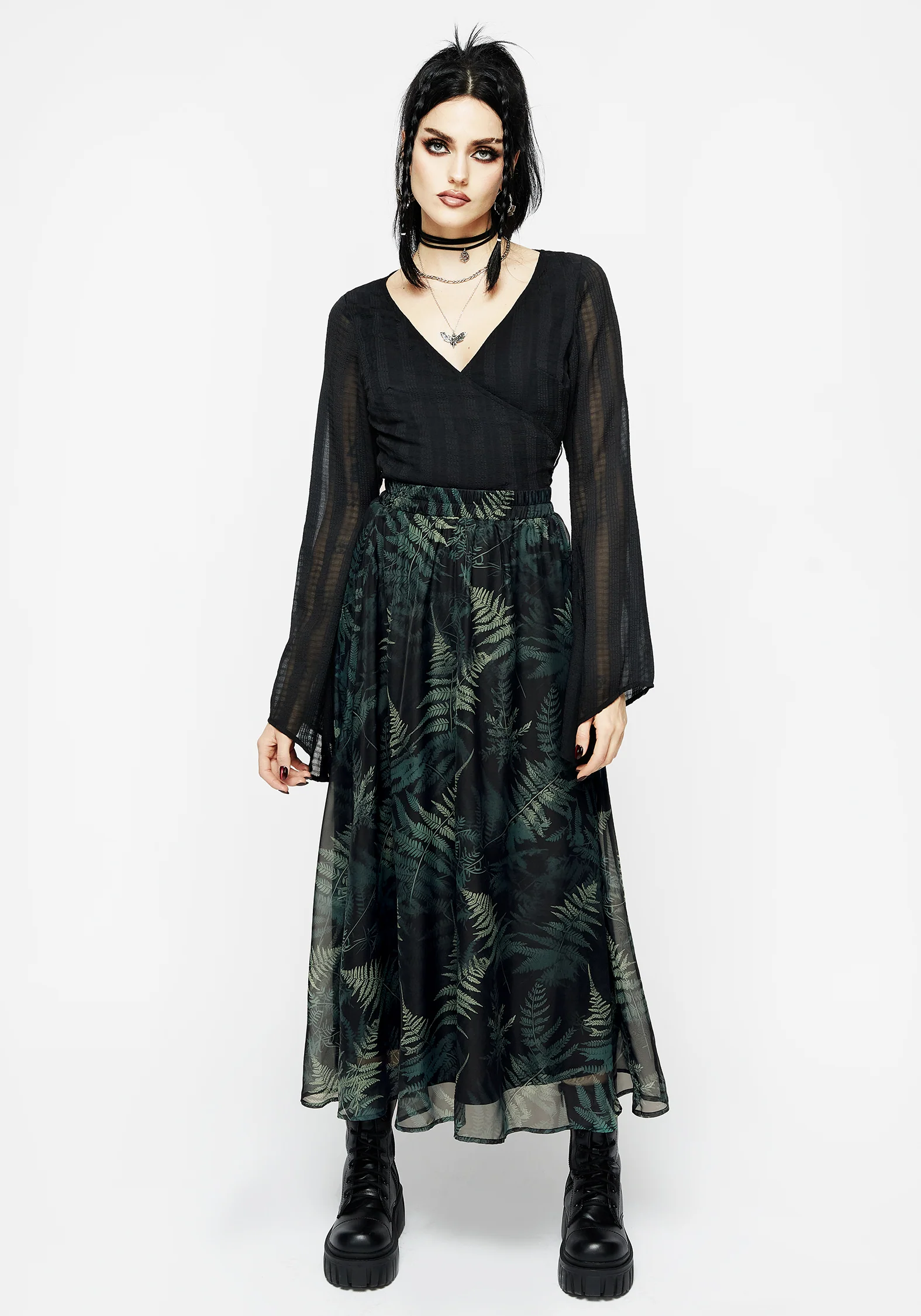 Fernery Chiffon Midaxi Skirt - Image 4