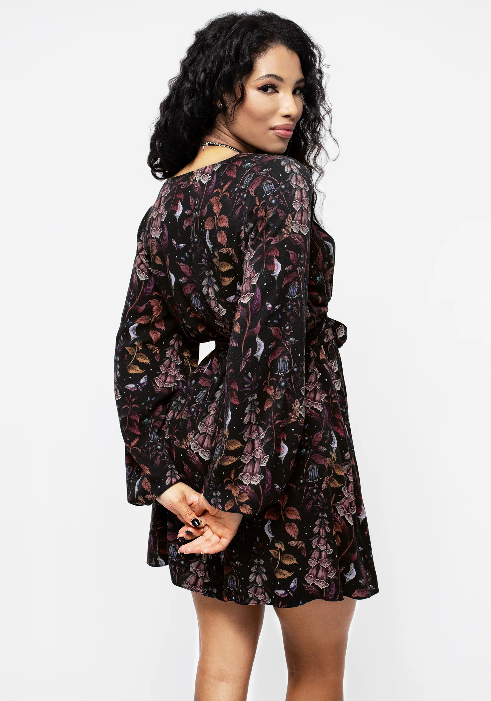 Foxglove Mini Wrap Dress - Image 3