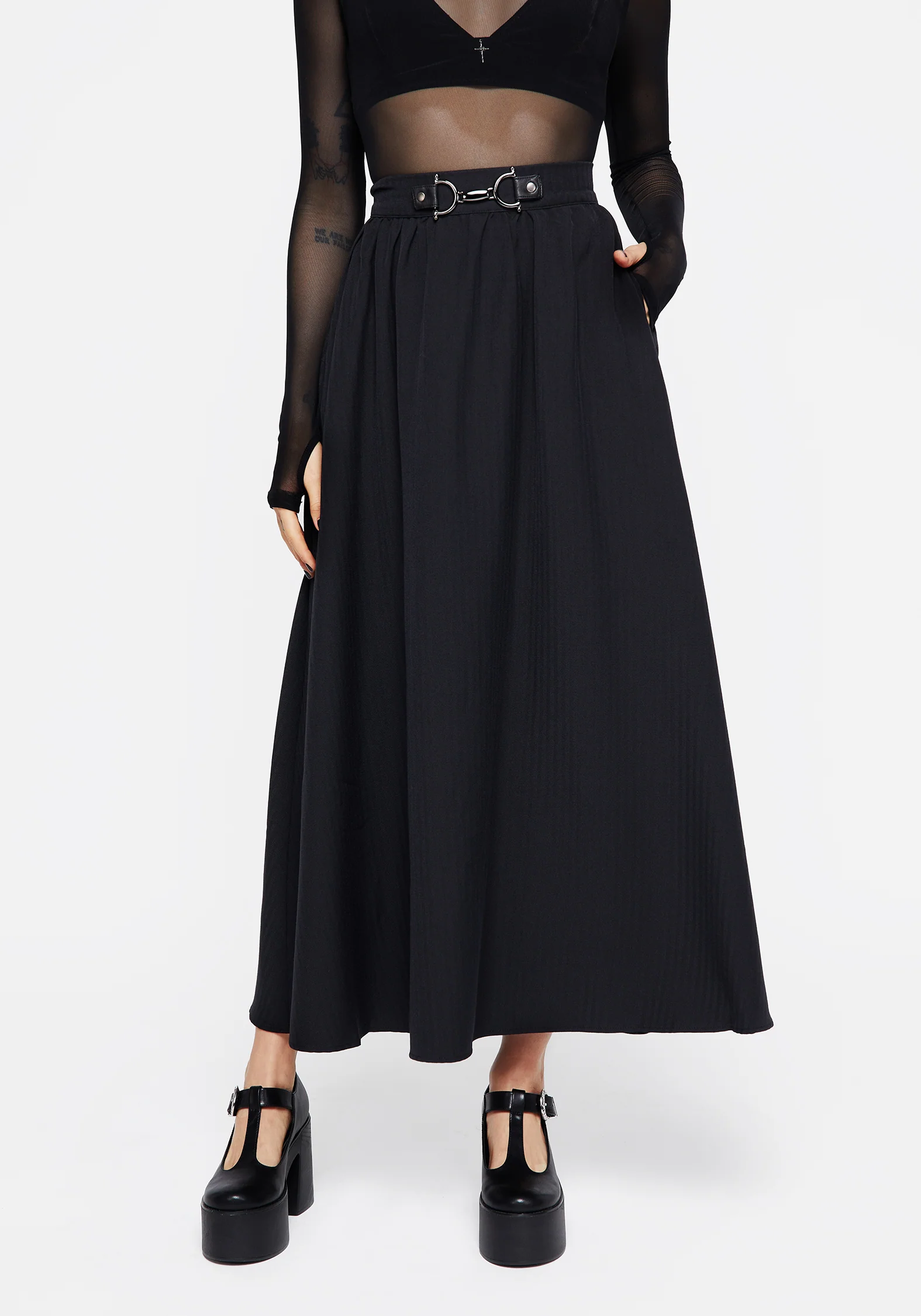 Haunted Midaxi Herringbone Skirt - Image 4