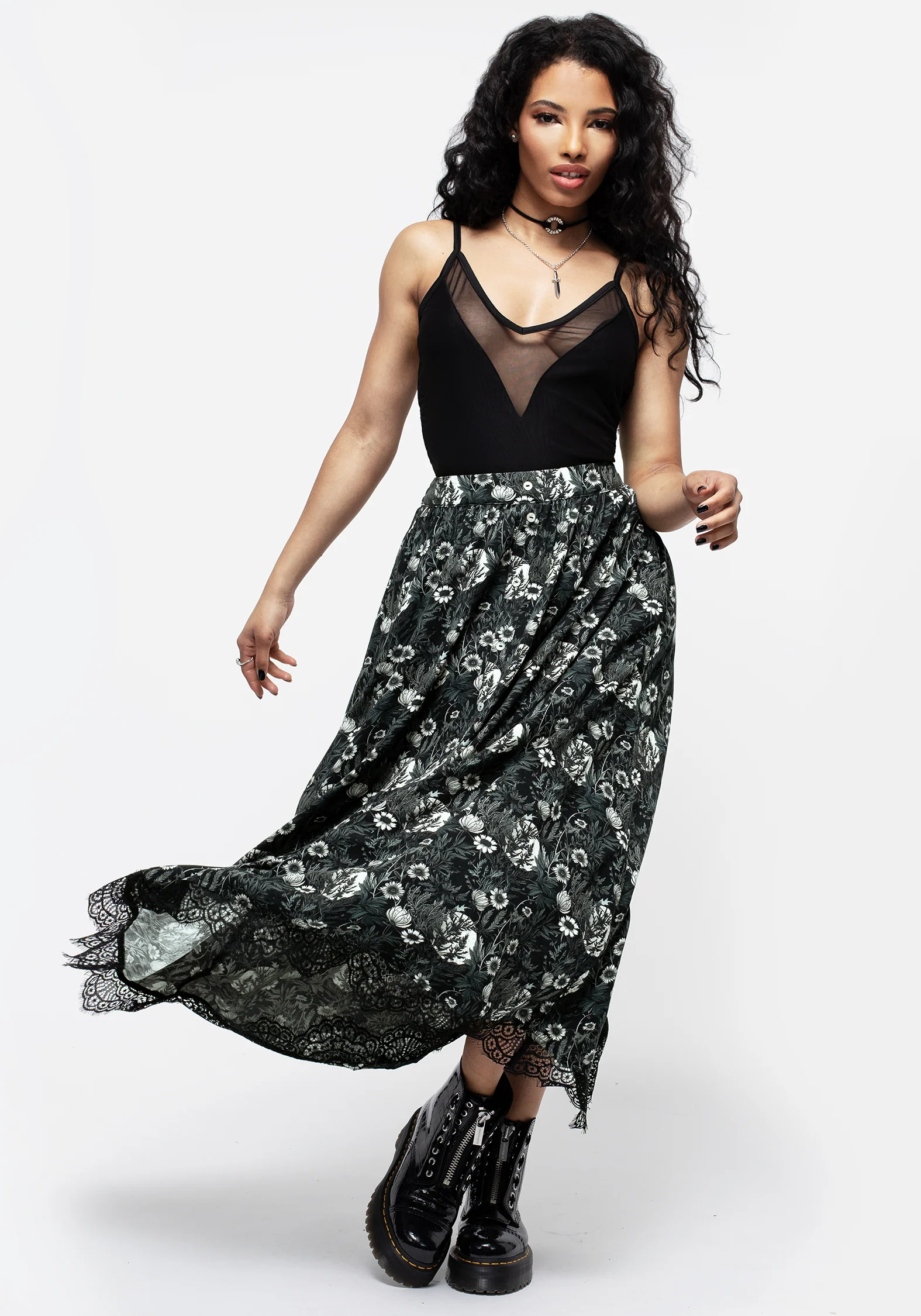 Nightbloom Button Front Midaxi Skirt - Image 5