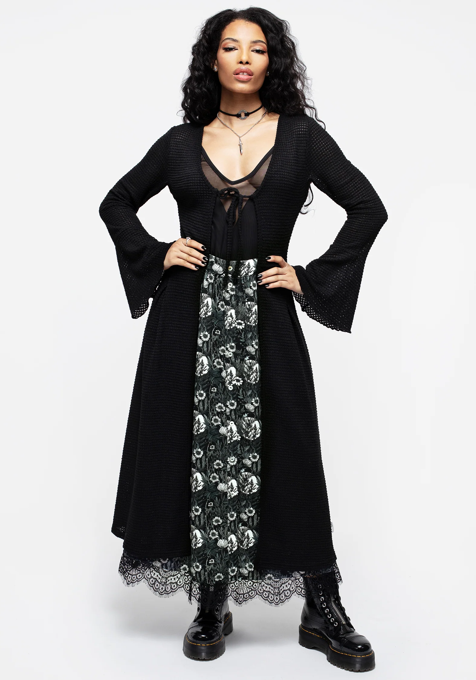 Nightbloom Button Front Midaxi Skirt - Image 8