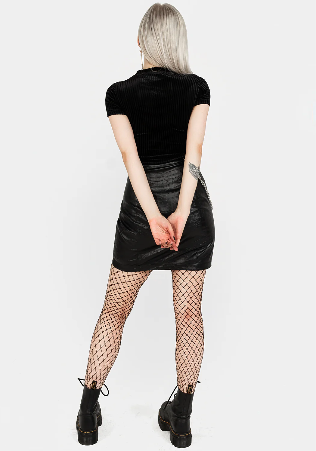 Rosaline Velour Rib Crop Top - Image 7