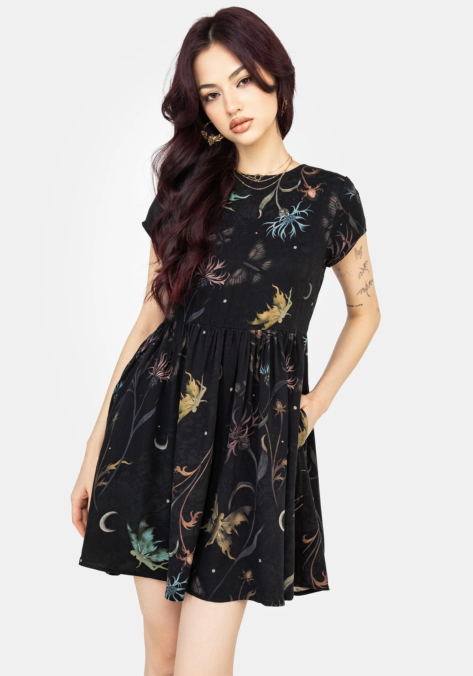 Rosanella Floral Print Mini Smock Dress - Image 6