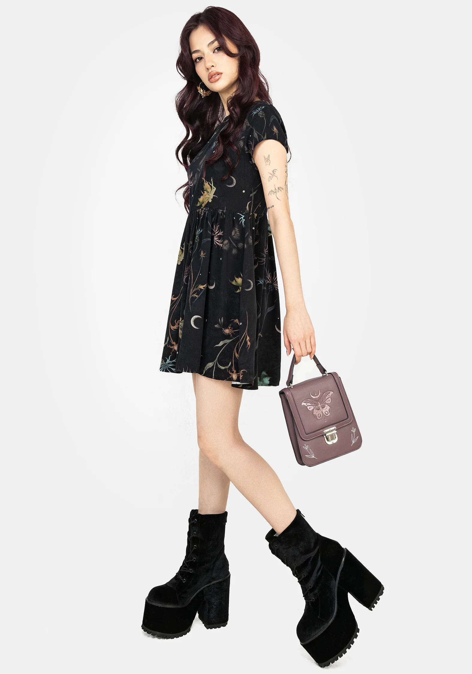 Rosanella Floral Print Mini Smock Dress - Image 7