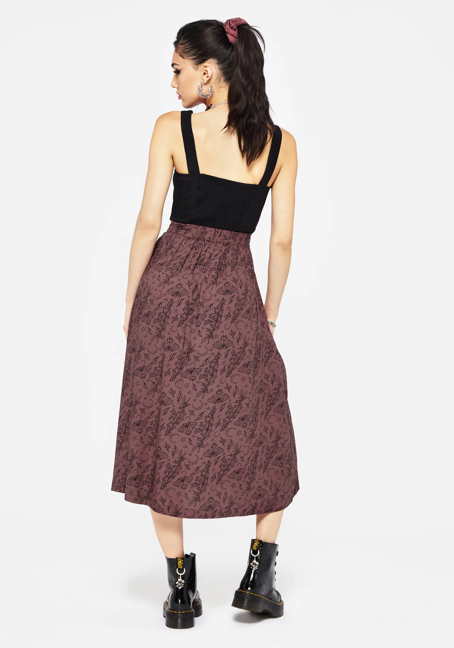 Roxana Moth Foxglove Button Down Midi Skirt - Image 3
