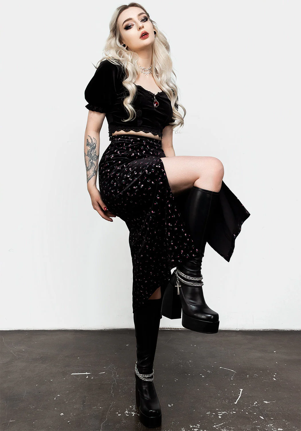 Woe Midi Split Skirt - Image 5