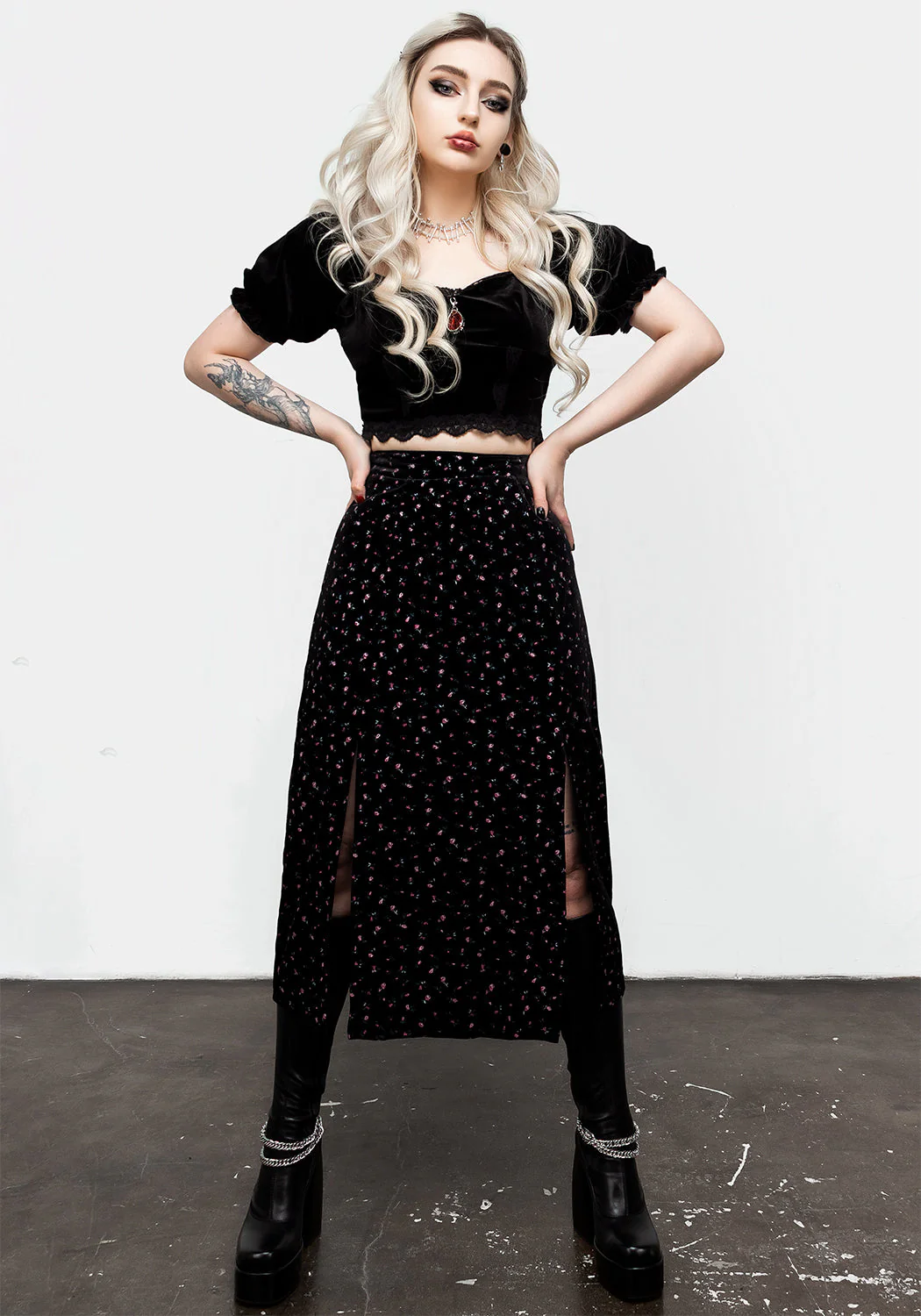 Woe Midi Split Skirt - Image 8